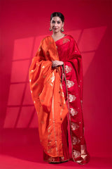 Banarasi Dupatta, Orange Dupatta, Bridal Dupatta, Dupatta for women, Dupatta Design