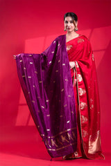 purple dupatta, burgundy purple dupatta, banarasi dupatta, silk dupatta, wedding dupatta, indian dupatta, handloom dupatta, bridal duaptta