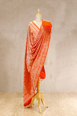 Banarasi Dupatta, Orange Dupatta, Bridal Dupatta, Dupatta for women, Dupatta Design