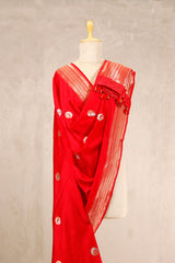 Red Chand Buta Chiniya Banarasi Silk Dupatta