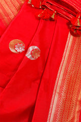 Red Chand Buta Chiniya Banarasi Silk Dupatta