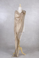 Linen Dupatta, beige dupatta, pure linen dupatta, linen printed dupatta