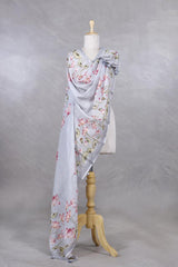 Linen Dupatta, grey dupatta, dupatta, pure linen dupatta, linen printed dupatta