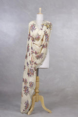 Linen Dupatta, yellow dupatta, cream dupatta, pure linen dupatta, linen printed dupatta