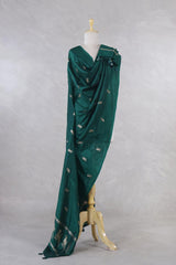 green dupatta, banarasi dupatta, silk dupatta, wedding dupatta, indian dupatta, handloom dupatta, bridal duaptta
