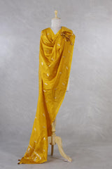 Yellow dupatta, banarasi dupatta, silk dupatta, wedding dupatta, indian dupatta, handloom dupatta, bridal duaptta