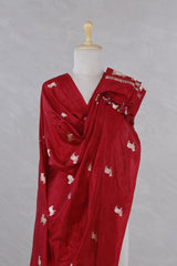 Maroon Banarasi Silk Dupatta with Aghanya Pichwai Motifs