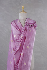 Pink Banarasi Silk Dupatta with Aghana Pichwai Motifs