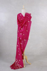 pink dupatta, magenta dupatta, banarasi dupatta, silk dupatta, wedding dupatta, indian dupatta, handloom dupatta, bridal duaptta