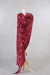 maroon dupatta, dupatta, banarasi dupatta, silk dupatta, wedding dupatta, indian dupatta, handloom dupatta, bridal duaptta