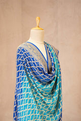 Shaded Blue Georgette Bandhani Dupatta