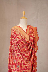 Red Georgette Bandhani Dupatta