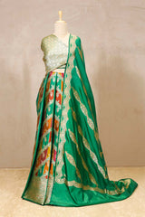 Bridal Lehenga, Wedding Lehenga, red lehenga, Banarasi Lehenga, Lehenga for Bridal, silk lehenga, Green Lehenga