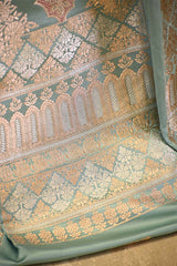 Powder Blue Bridal Lehenga With Intricate Floral Work