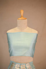 Powder Blue Bridal Lehenga With Intricate Floral Work