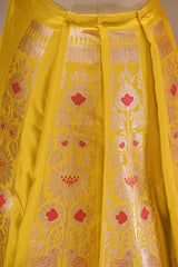 Yellow Wedding Lehenga with Floral Intricate Patterns