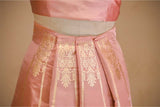 Peach Bridal Lehenga With Intricate Floral Work