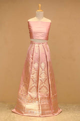 Peach Bridal Lehenga With Intricate Floral Work