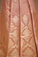 Peach Bridal Lehenga With Intricate Floral Work