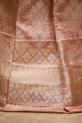 Peach Bridal Lehenga With Intricate Floral Work