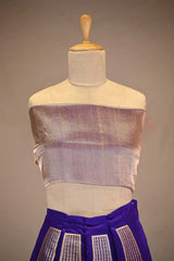 Bright Purple Banarasi Lehenga with Gold Zari Peacock Motifs