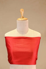 Red Satin Silk Bridal Lehenga with Gold and Silver Zari Paisley