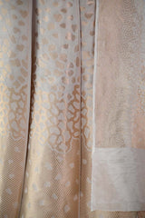 White Wedding Lehenga with Abstract Cheetah Brocade Weaving