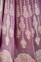 Mauve Tissue Silk Wedding Lehenga In Rajwada Style Design