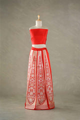 Red Wedding Lehenga with Gold And Silver Zari Work