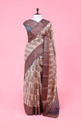 Floral Printed Chanderi Silk Saree