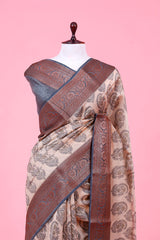Buy Blue Chanderi Silk Saree Online