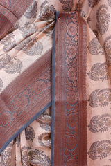 Floral Printed Chanderi Silk Saree