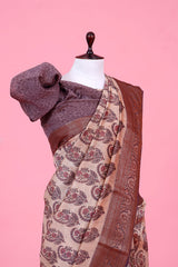Floral Printed Chanderi Silk Saree