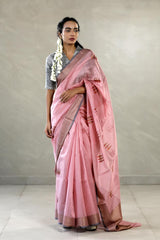 saree, Pink Saree, chanderi saree, silk chanderi saree, chanderi cotton saree, daily wear saree, traditional saree, indian saree