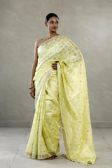 Chanderi Dupatta, yellow dupatta, lime yellow dupatta, Dupatta for women, Dupatta Design, printed dupatta