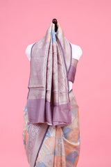 Multicolour Rangkat Pure Chiniya Silk Saree