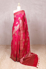 chiniya silk saree, Pink saree, banarasi saree, festive wear saree, wedding saree