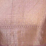 Aqua Blue Chiniya Silk Saree with Gaja and Mayur Motifs