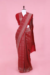 Crepe Saree, Crepe silk saree, silk saree, maroon saree, wedding saree, party wear saree