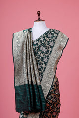 Floral Jaal Handwoven Banarasi Silk Saree - Chinaya Banaras