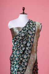 Floral Jaal Handwoven Banarasi Silk Saree - Chinaya Banaras