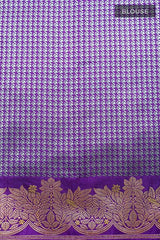 Violet Kadhwa Woven Banarasi Katan Silk Saree - Chinaya Banaras