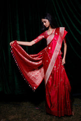 Buy Pink Handloom Pure Banarasi Silk Sarees Online