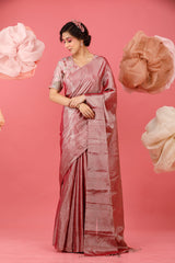 Mauve saree, Tissue silk saree, Bollywood sari, wedding saree, party wear saree