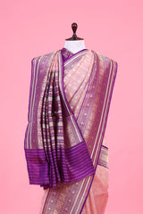 Checkered Handwoven Organza Silk Saree