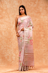 Mauve saree, Tissue silk saree, Bollywood sari, wedding saree, party wear saree