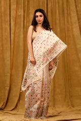 Off White saree, Tissue silk saree, Bollywood sari, wedding saree, party wear saree