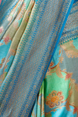 Rangkat Handwoven Chiniya Silk Saree - Chinaya Banaras