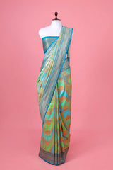 chiniya silk saree, Sky Blure saree, silk saree, party wear saree, designer saree, banarasi saree, festive wear saree, wedding saree