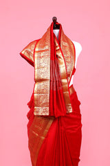 Blue Ethnic Woven Chiniya Silk Saree